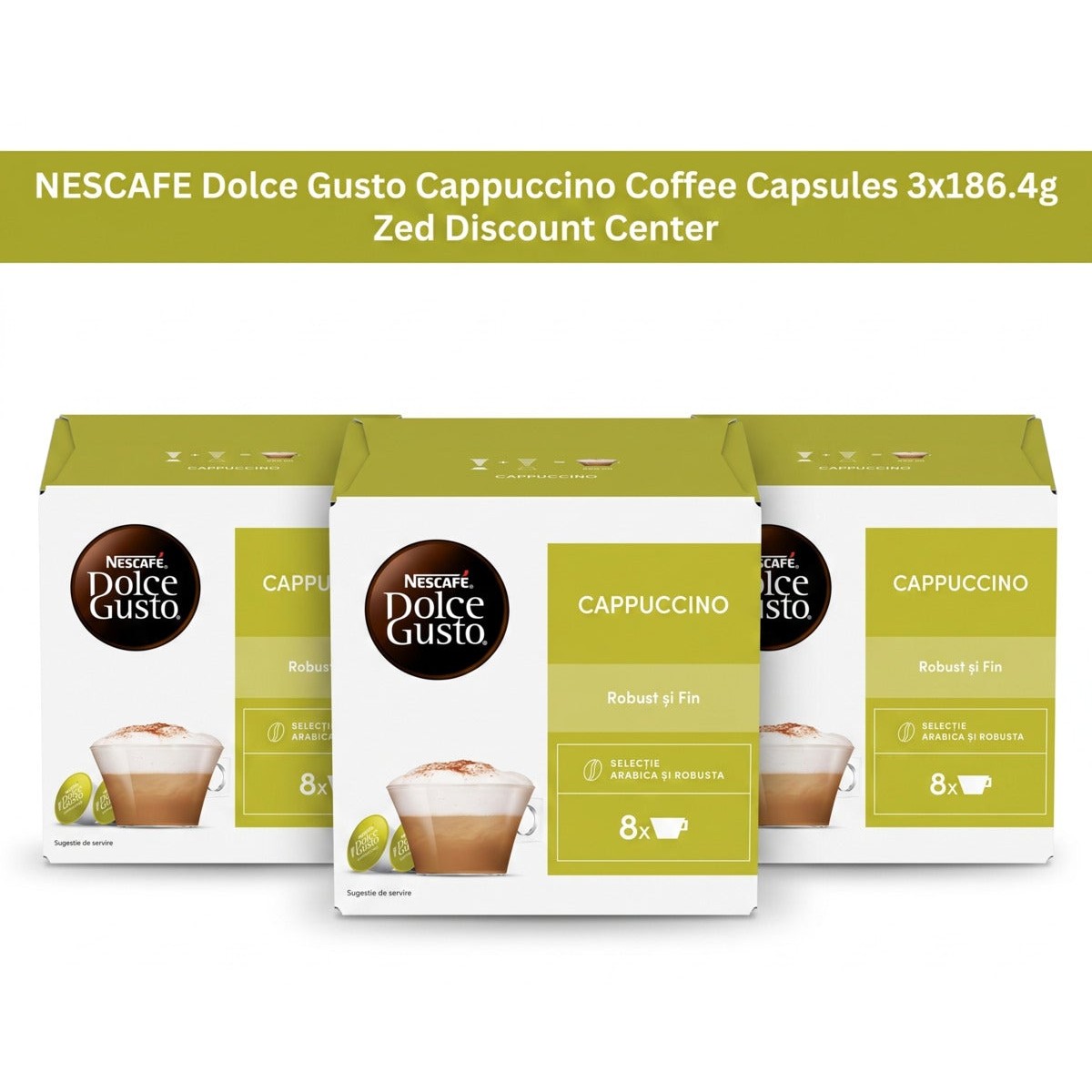 NESCAFE Dolce Gusto Cappuccino Coffee Capsules 3x186.4g