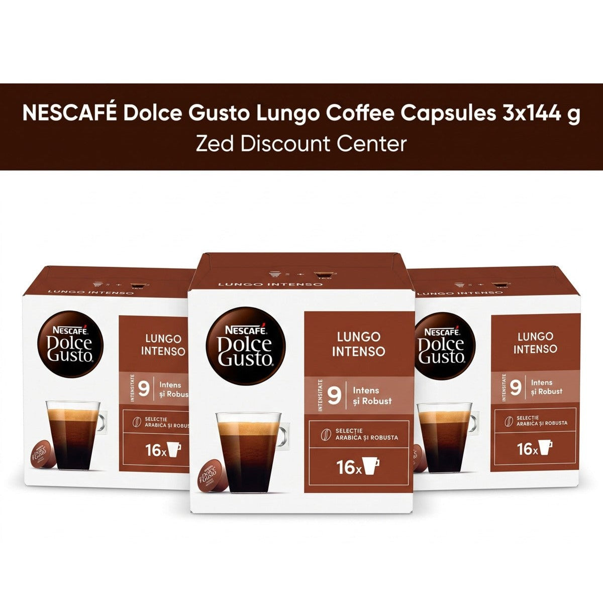 NESCAFE Dolce Gusto Lungo Coffee Capsules 3x144 g