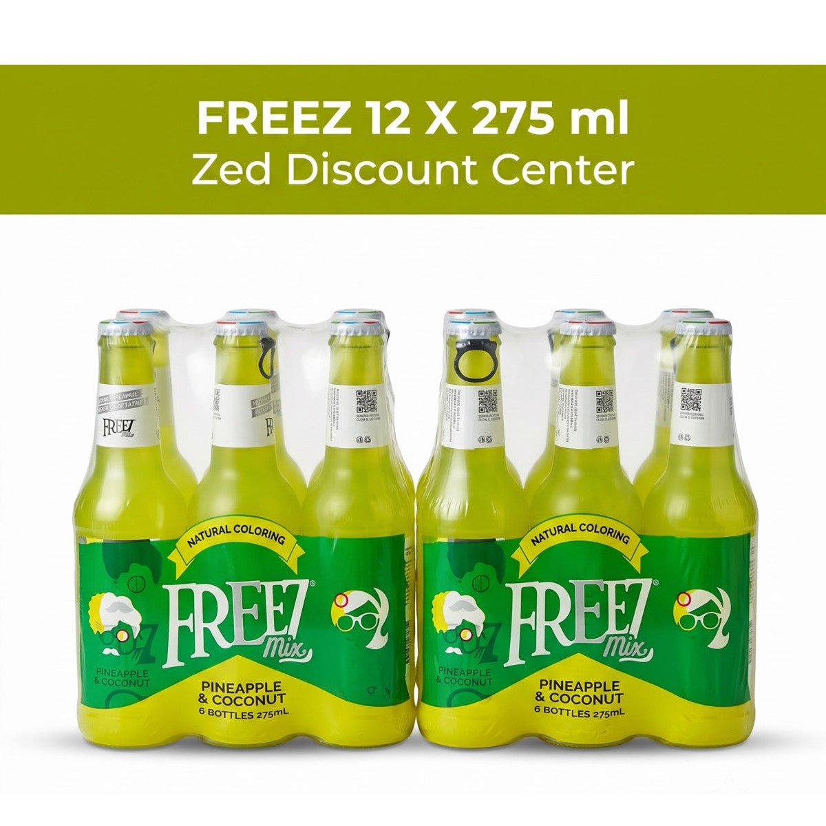 Premium Sparkling Drink | PINEAPPLE & COCONUT 12 x 275ml Pack | Refreshing Beverage