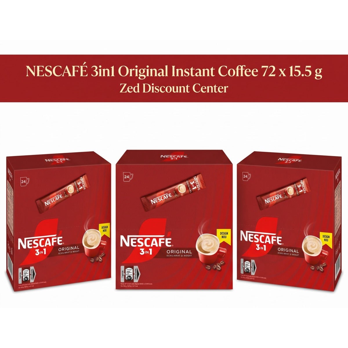 3in1 Original Instant Coffee 72 x 15.5 g