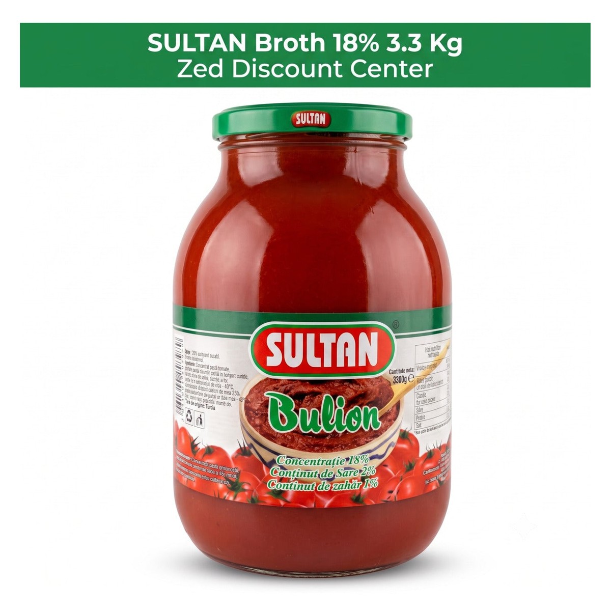 Broth 18% 3.3 Kg - Tomato Paste Concentrate