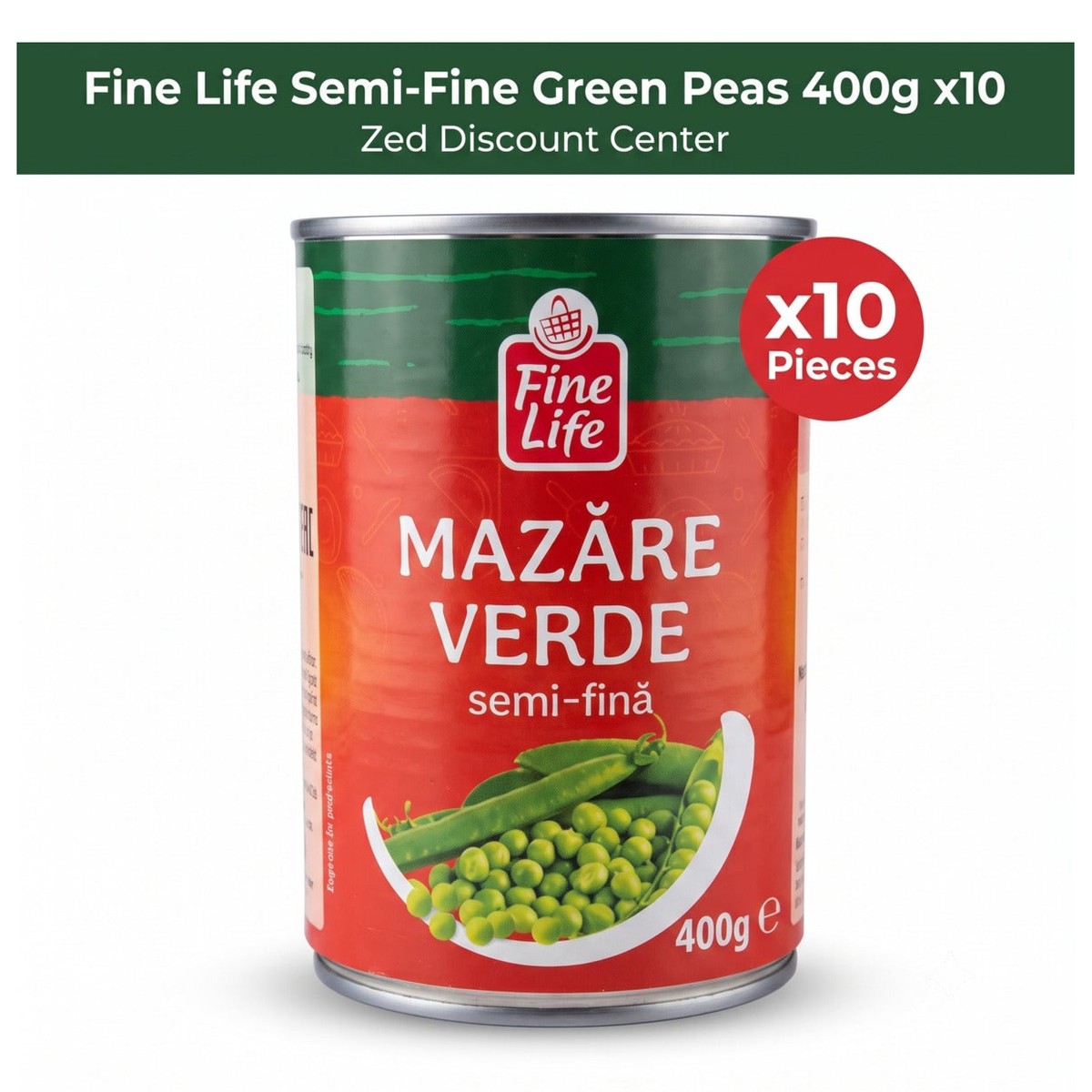 Semi-Fine Green Peas 400g x10