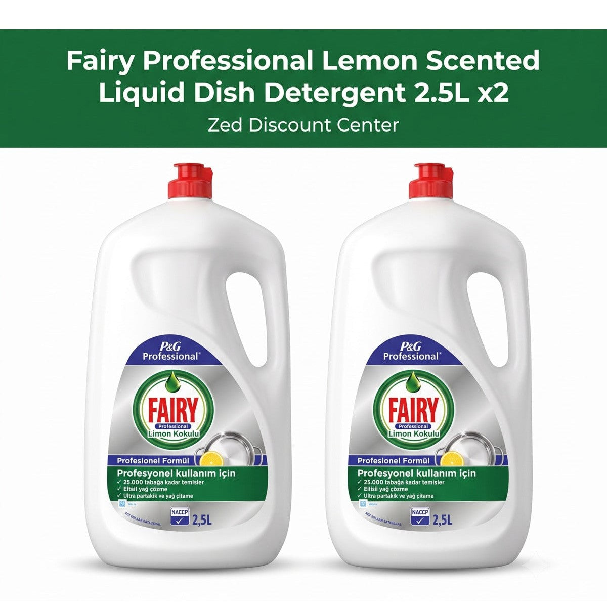 Professional Lemon Scented Liquid Dish Detergent 2.5L x2