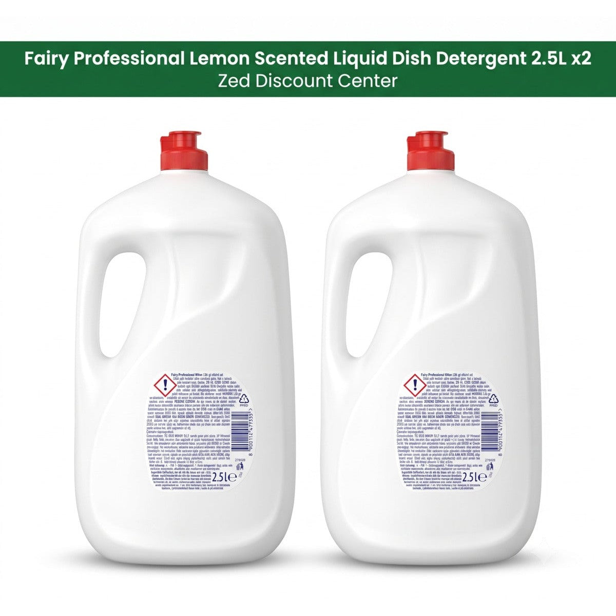 Professional Lemon Scented Liquid Dish Detergent 2.5L x2