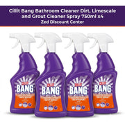 Bathroom Cleaner Dirt, Limescale and Grout Cleaner Spray 750ml x4