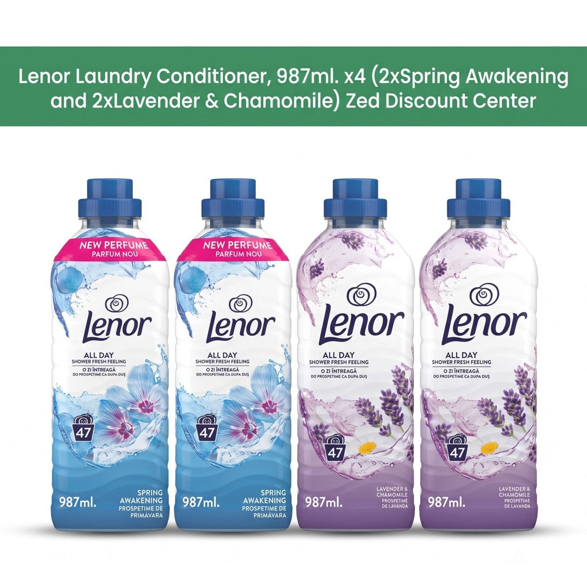 Laundry Conditioner, 987ml. x4 (2xSpring Awakening and 2xLavender & Chamomile)
