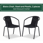 Bistro Chair, Steel and Plastic, 2 pieces
