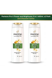 Pro-V Power and Brightness 3-in-1 Shampoo + Conditioner + Treatment 400ml. x2 Pack
