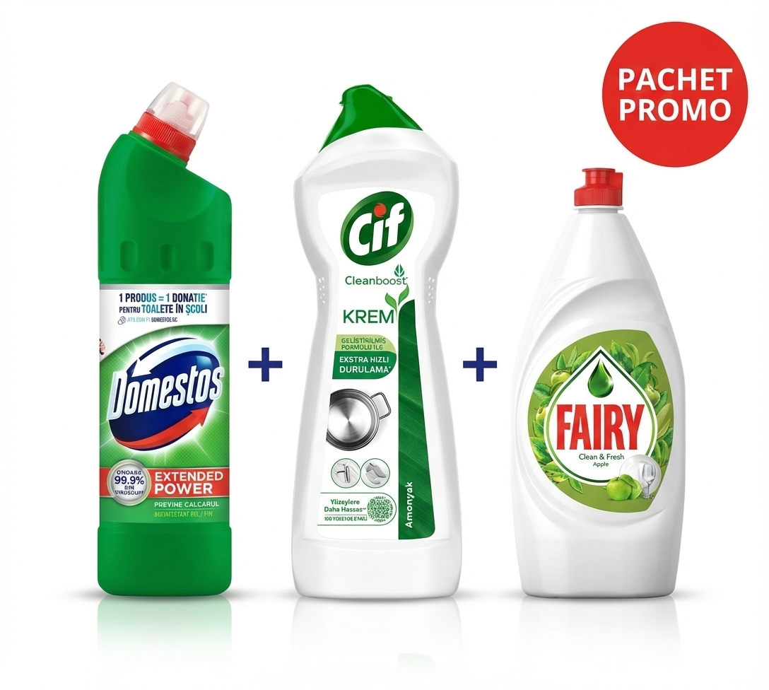 The Power Pack: Domestos, Cif 750 ml & Fairy 750 ml – Complete Cleaning Bundle