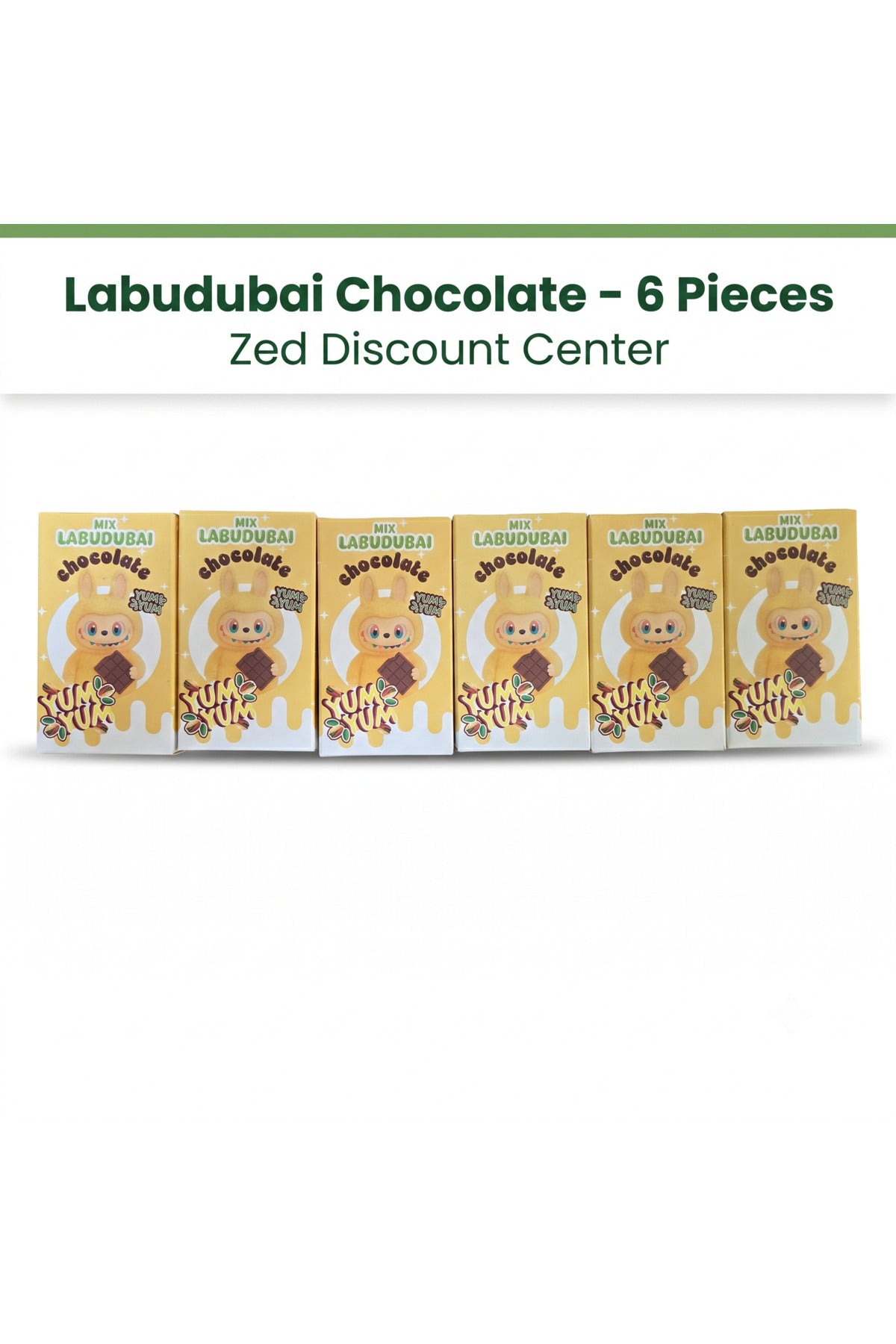 Labudubai Chocolate - 6 Pieces - Yellow Box