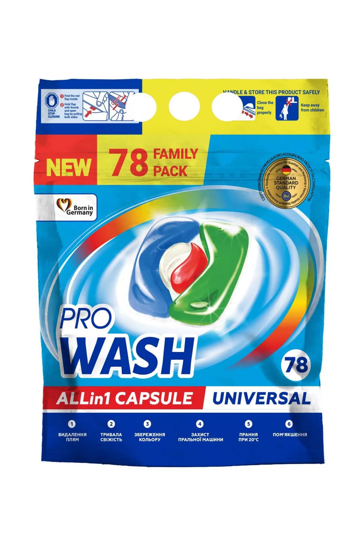 UNIVERSAL Pro Wash 4in1 laundry capsules, pack of 78