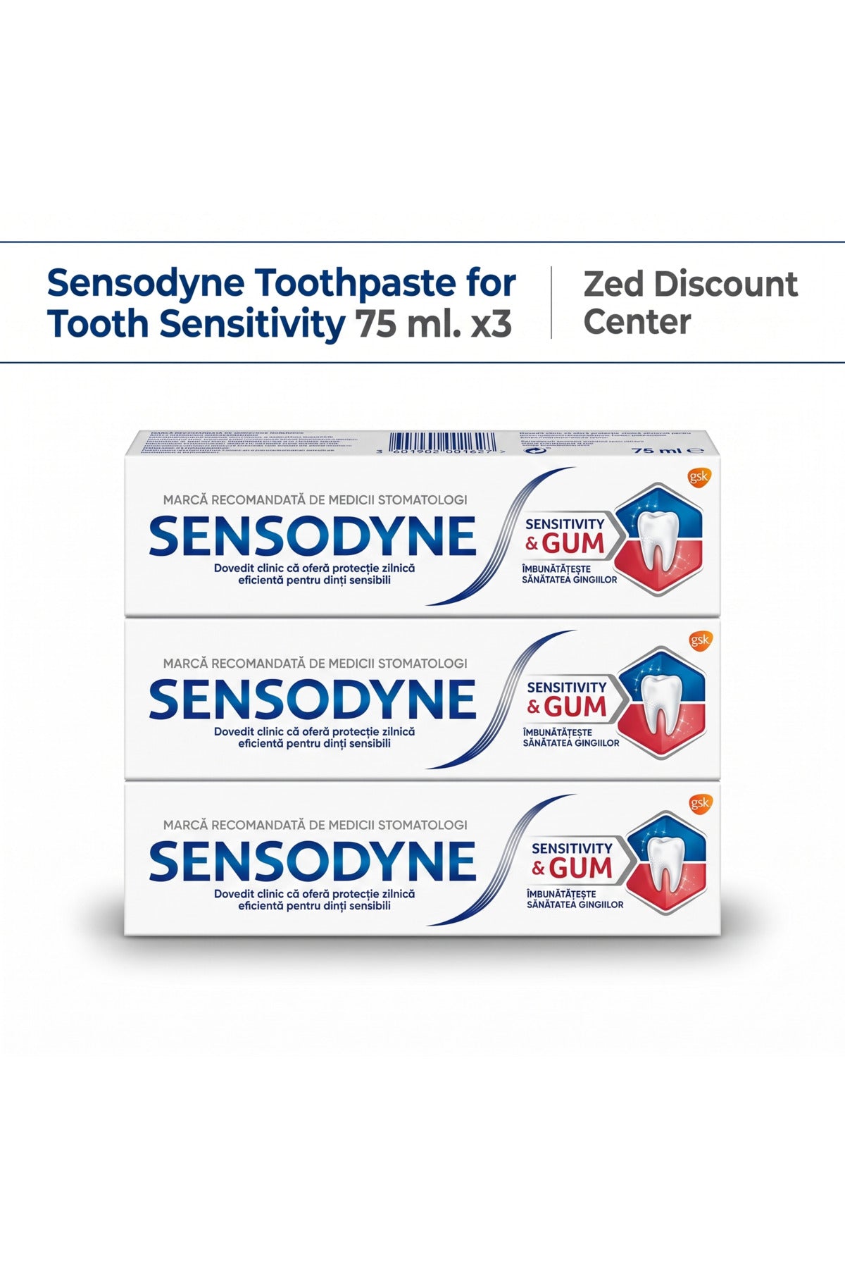 Toothpaste for Tooth Sensitivity 75 ml. x3