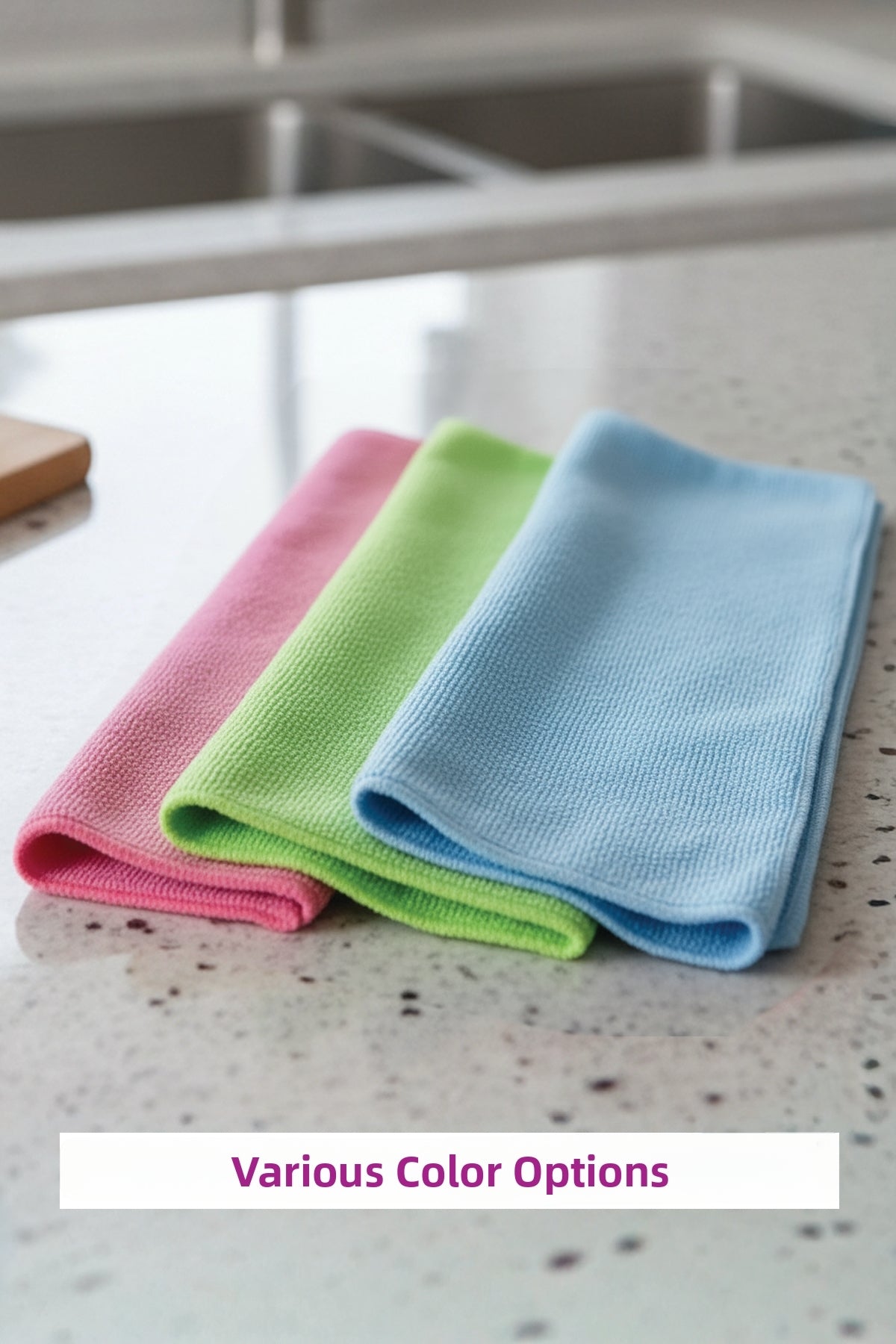 Mikrofiber Karışık Renkli Temizlik Bezi 3'lü Eko Paket
