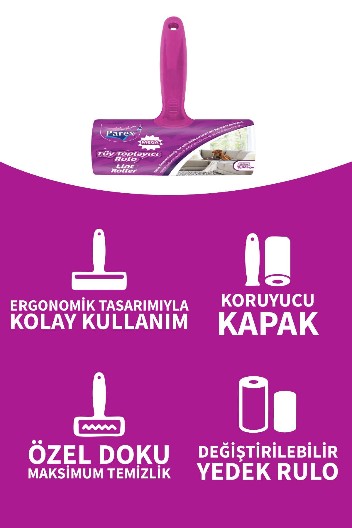 Mega Tüy Toplayıcı Rulo 60 Lı