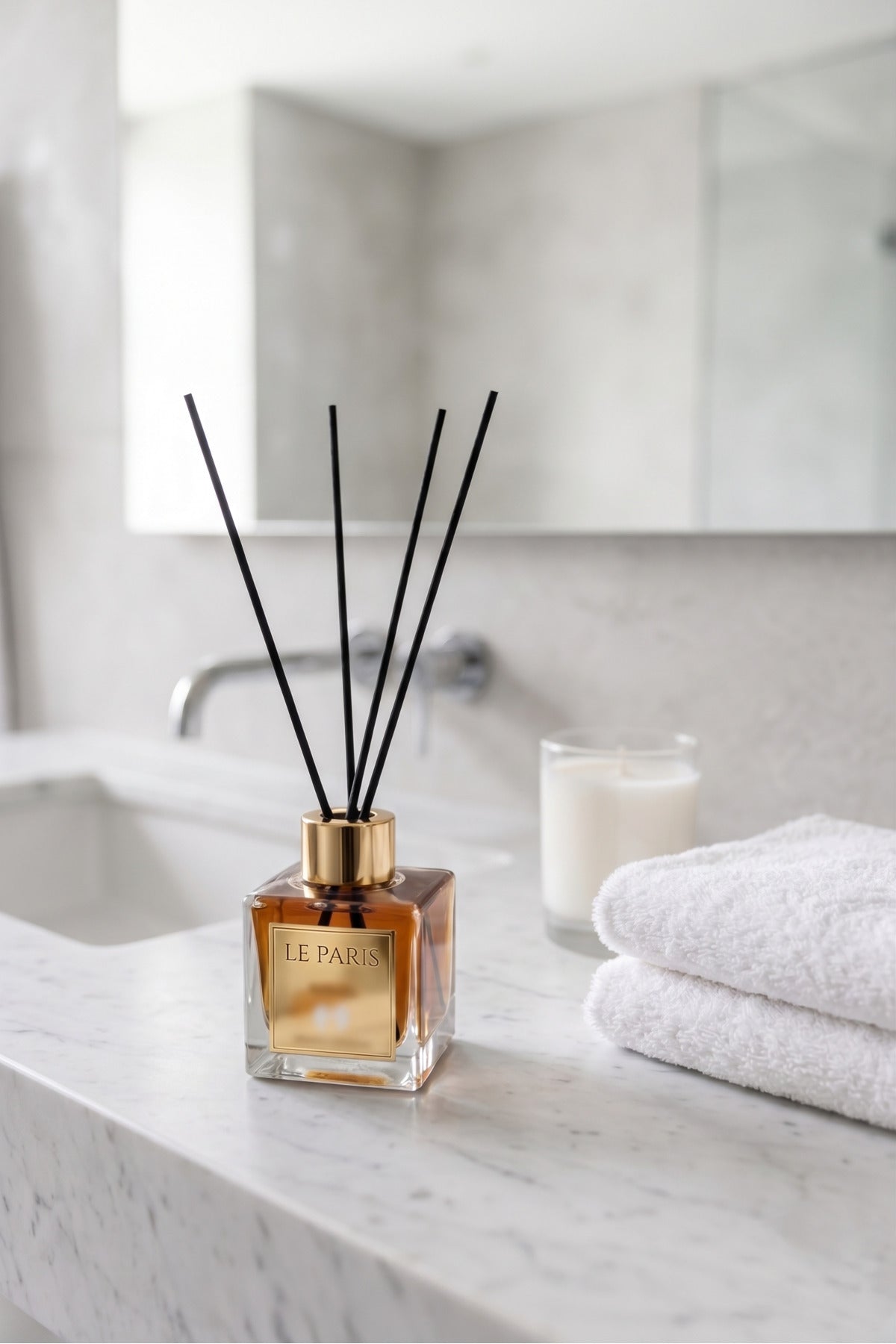 Premium Reed Diffuser 4x120ml, Long-Lasting Scent - Vanilie