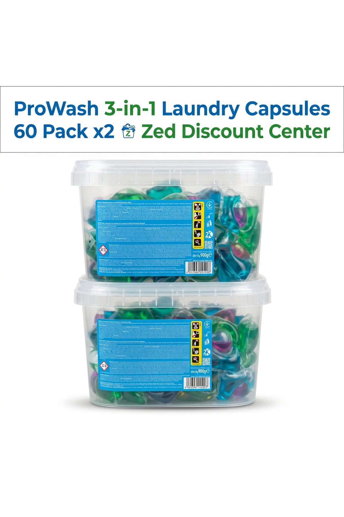3-in-1 Universal Alpine Freshness Laundry Capsules 60 Pack x2