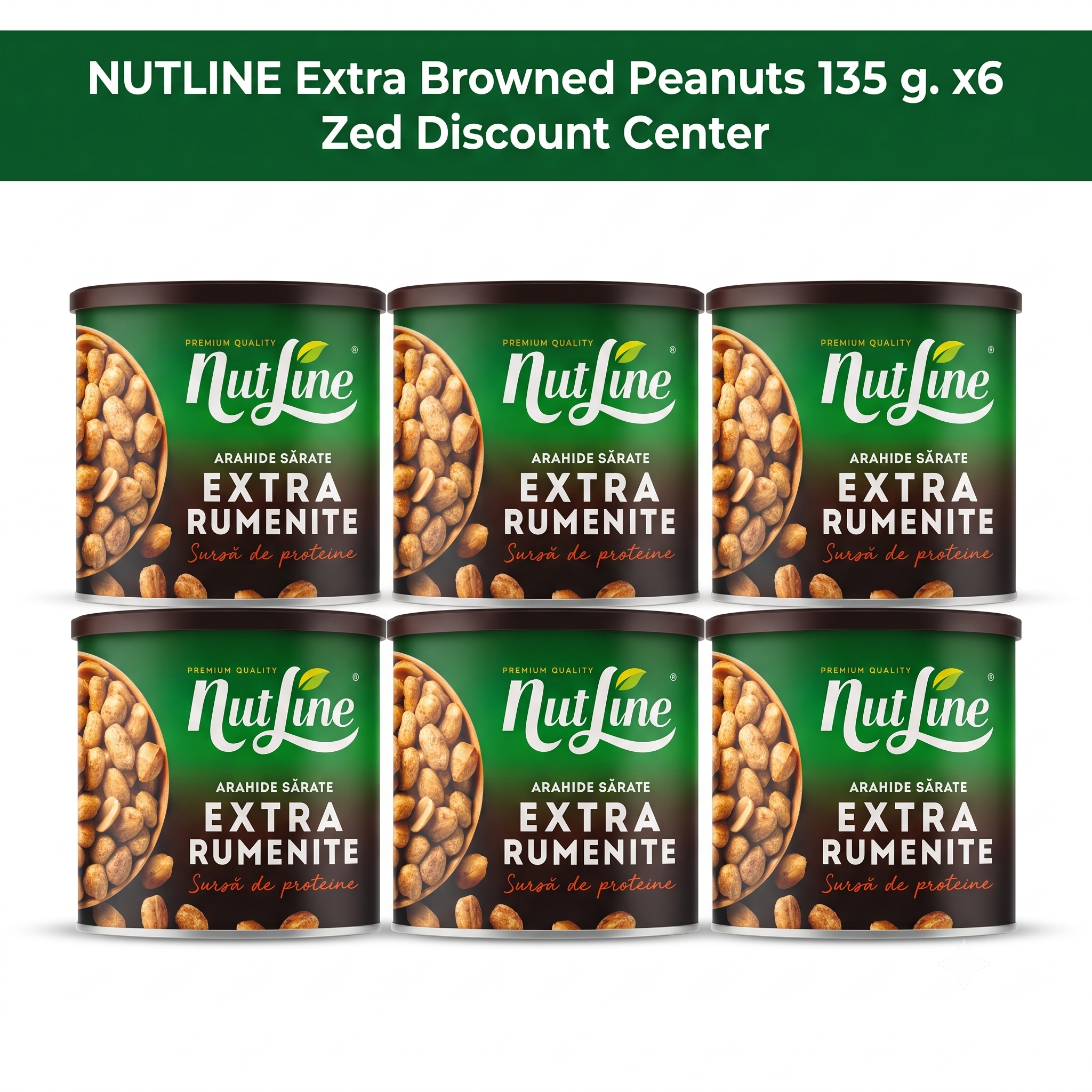 Nutline Extra Browned Peanuts 135 g. x6