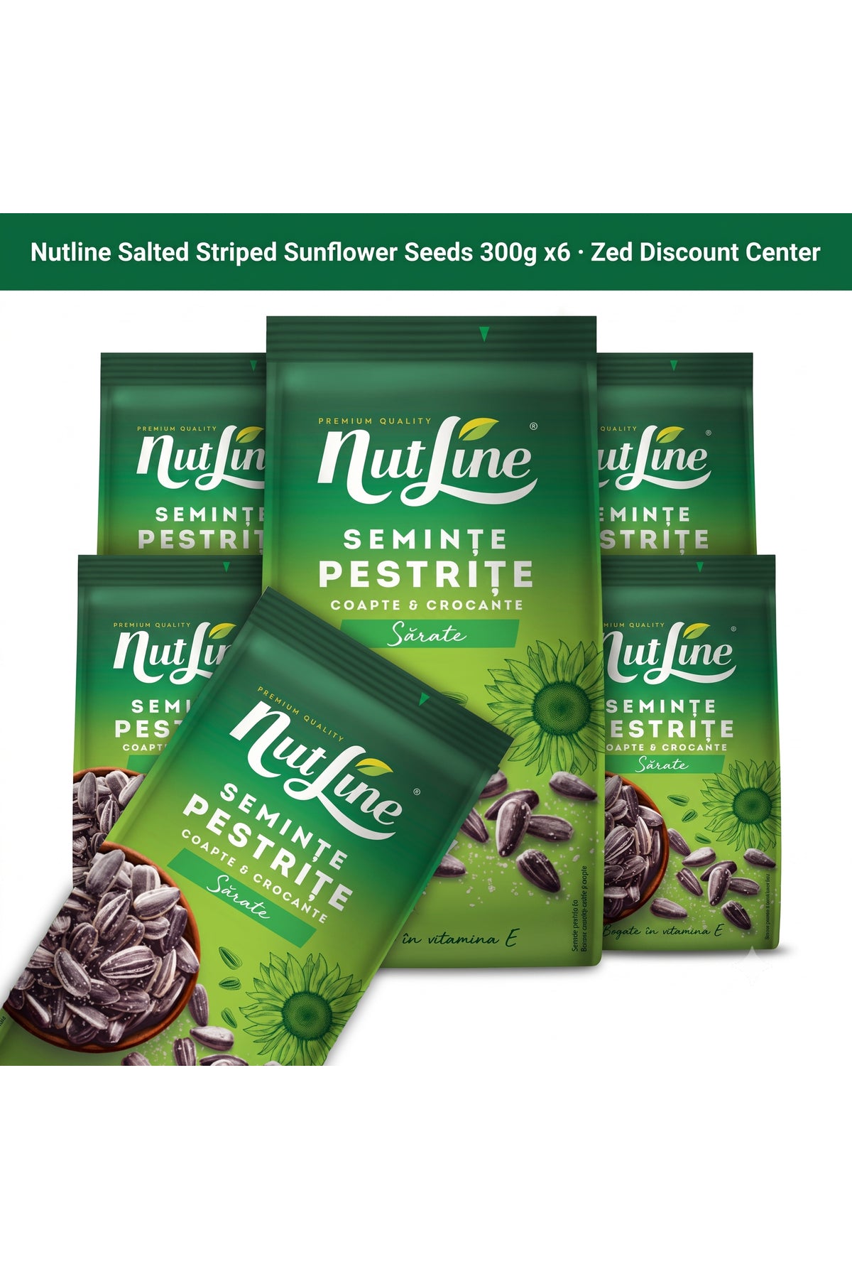 Salted Striped Sunflower Seeds 300g x6