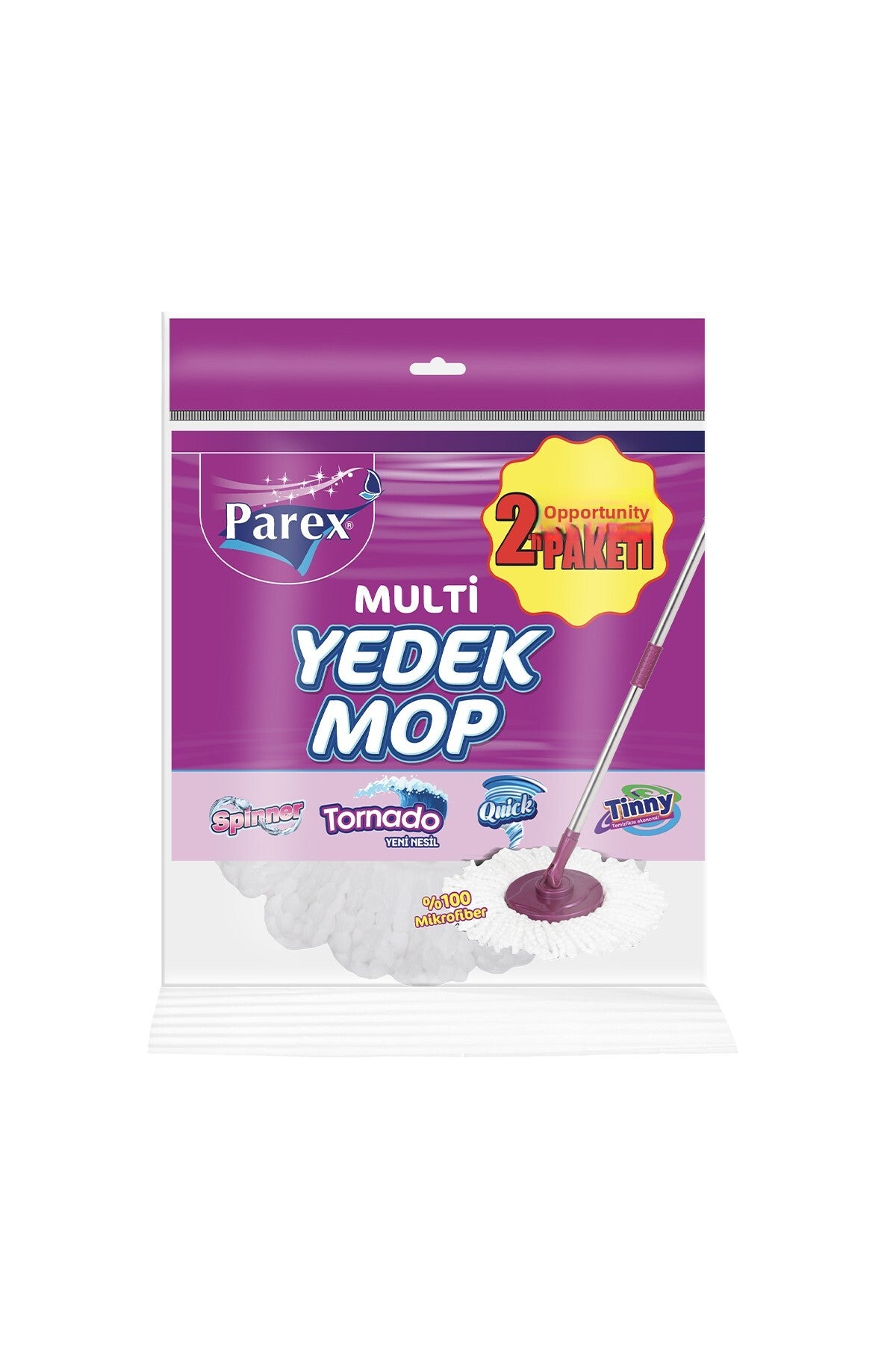 Multi Yedek Mop 2'li Paket (Black Edition,Tornoda,Tinny,Smart,Spinner,Quick Uyumlu)