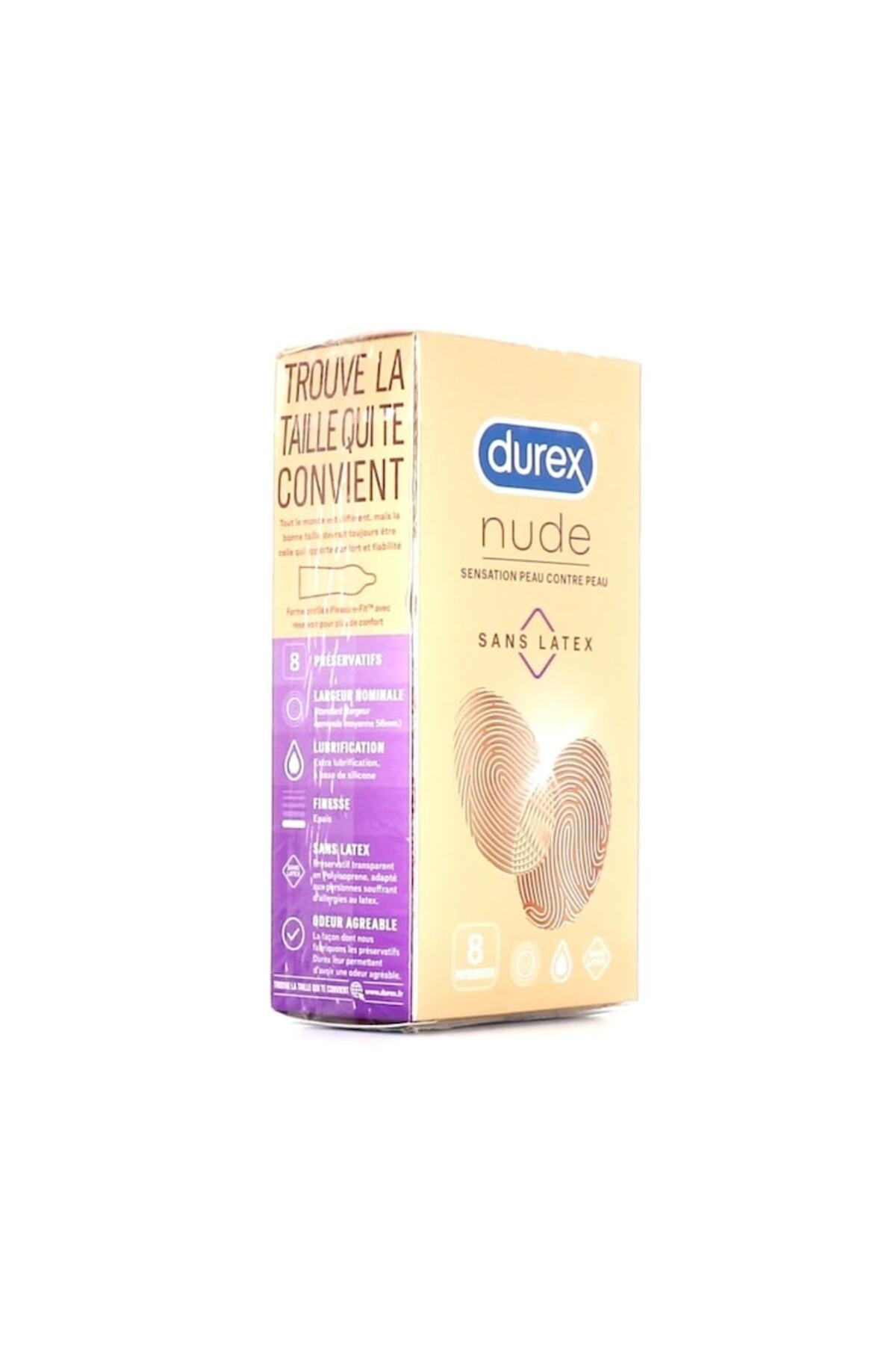 Latex-free condoms, nude color, 8 pieces