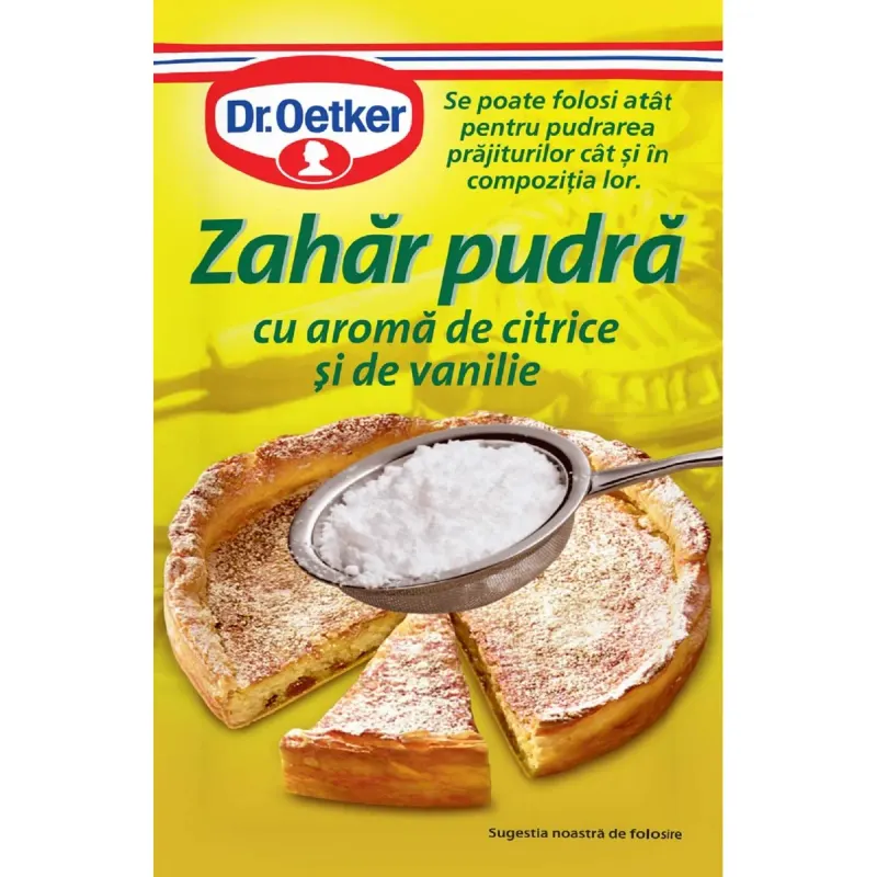 Dr.Oetker Zahar Pudra cu Aroma de Vanilie & Citrice 50 g