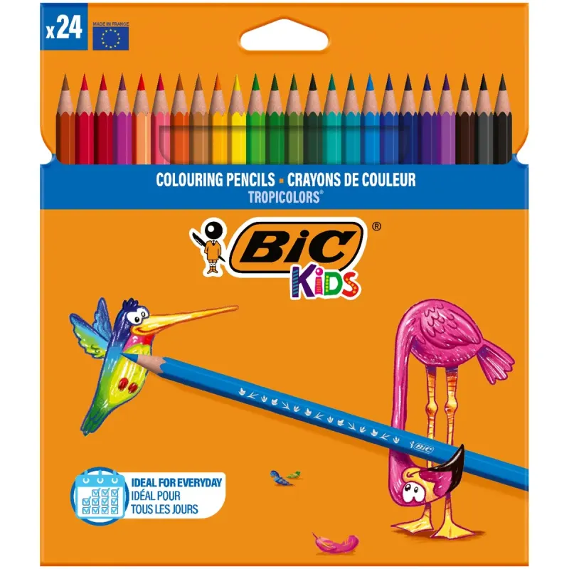 BiC Tropicolors Creioane Colorate 24 bucati