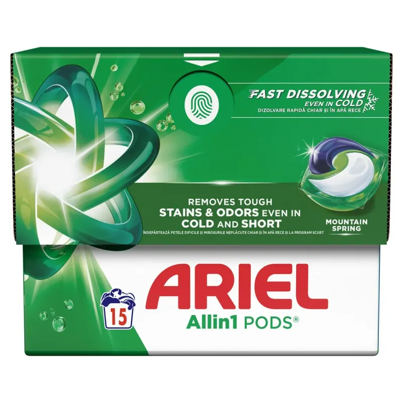 ARIEL Mountain Spring 15 Capsule Detergent Rufe