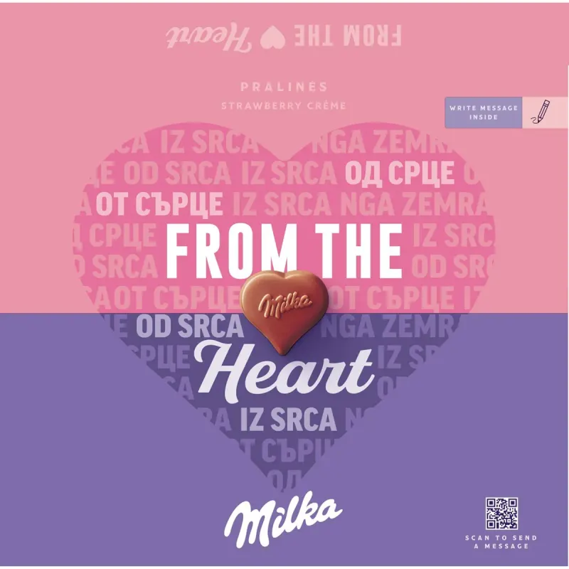 milka Praline cu Crema de Capsuni 110 g