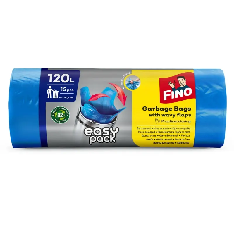 FINO Saci de Menaj Easy Pack 120 L 15 bucati