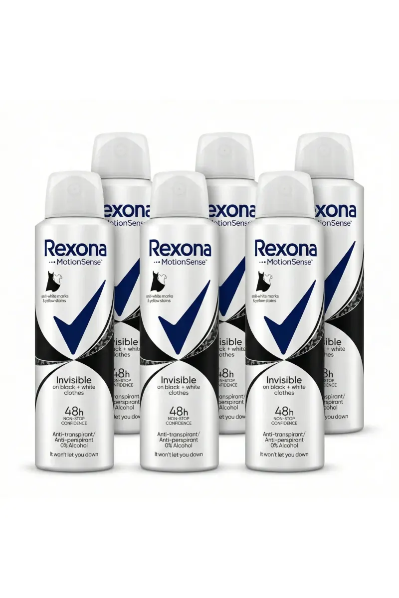 Antyperspirant Invisible on black + white 48H 150 ml x 6 pieces