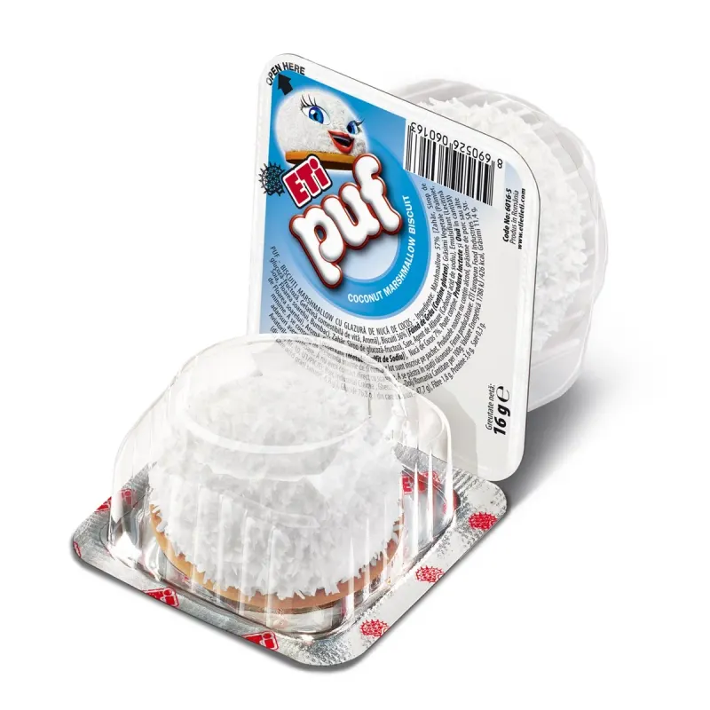 ETI PUF Biscuite cu Bezea Cocos 48 x 16 g
