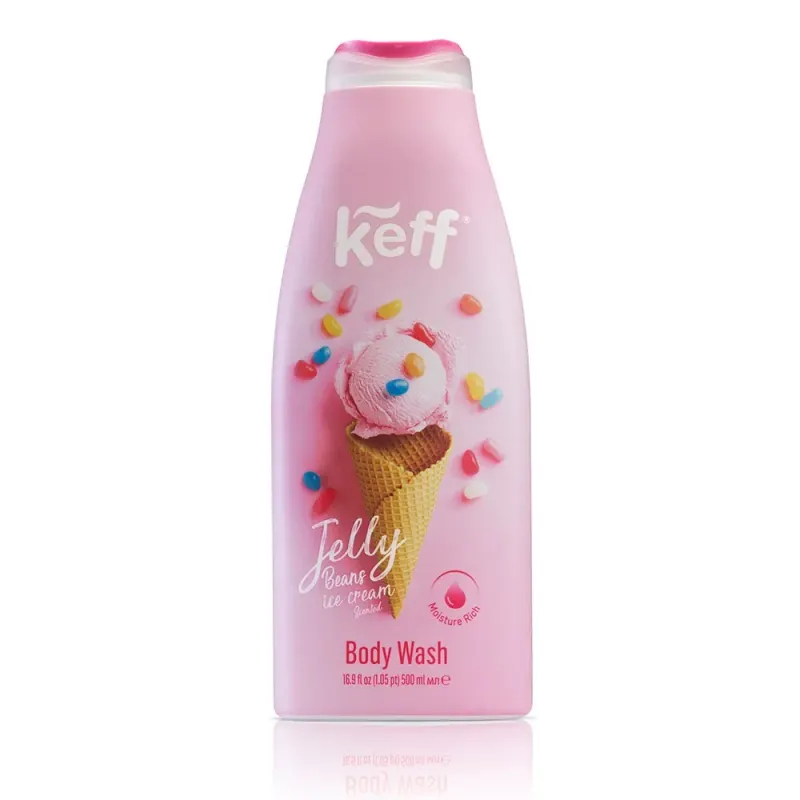 KEFF Gel de Dus cu Parfum de Inghetata de Jeleuri 500 ml