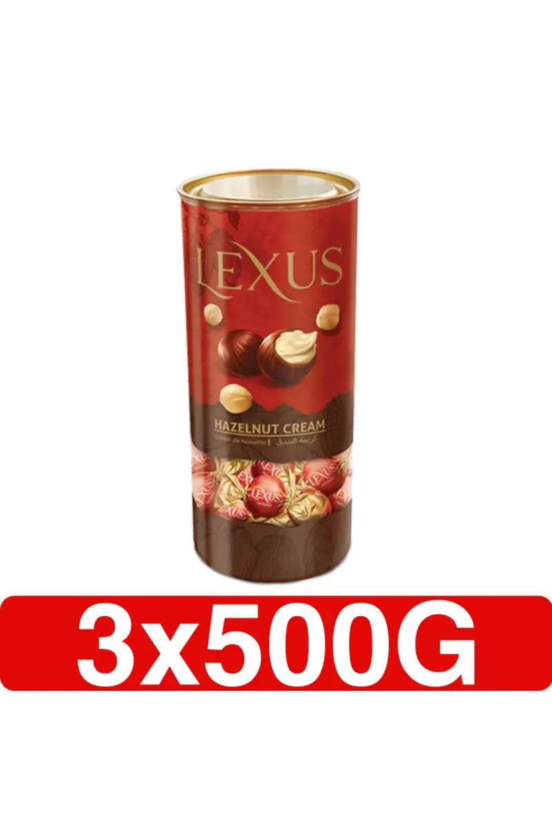MILKY COMPOUND CHOCOLATE FILLED WITH HAZELNUT CREAM 3 X 500G
