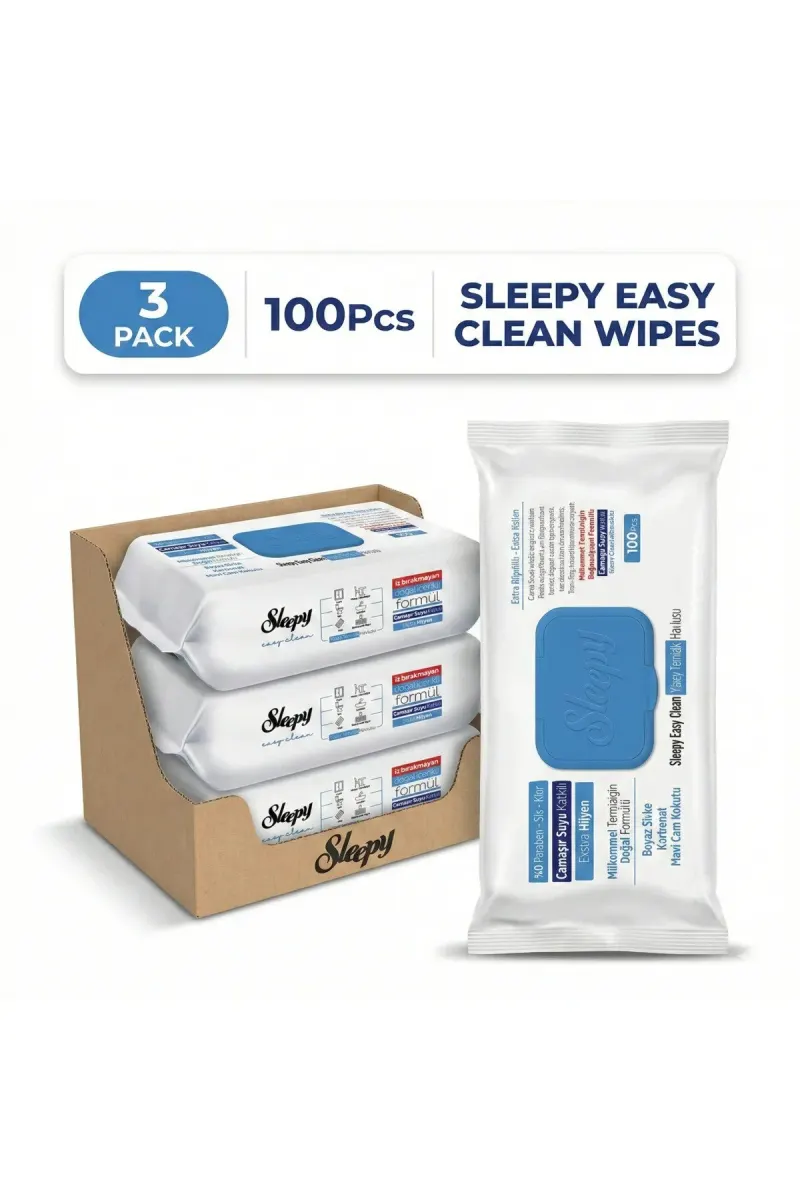 PACK - Easy Clean Multi-Surface Wet Wipes Bleach Additive, 3 x 100 pcs./pack, 300 pcs.