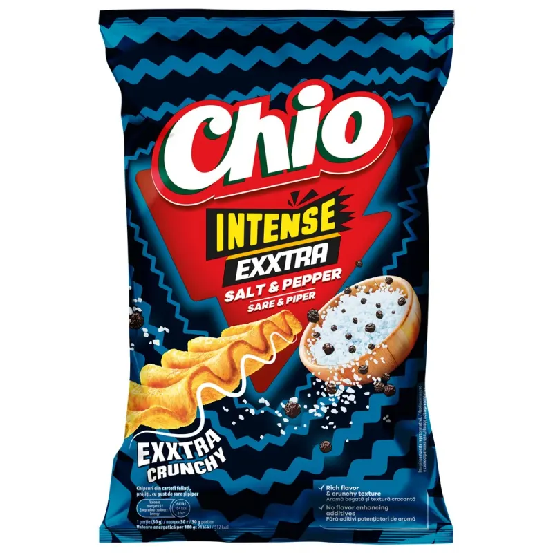 Chio Extra Intense Cipsuri Sare & Piper 120 g