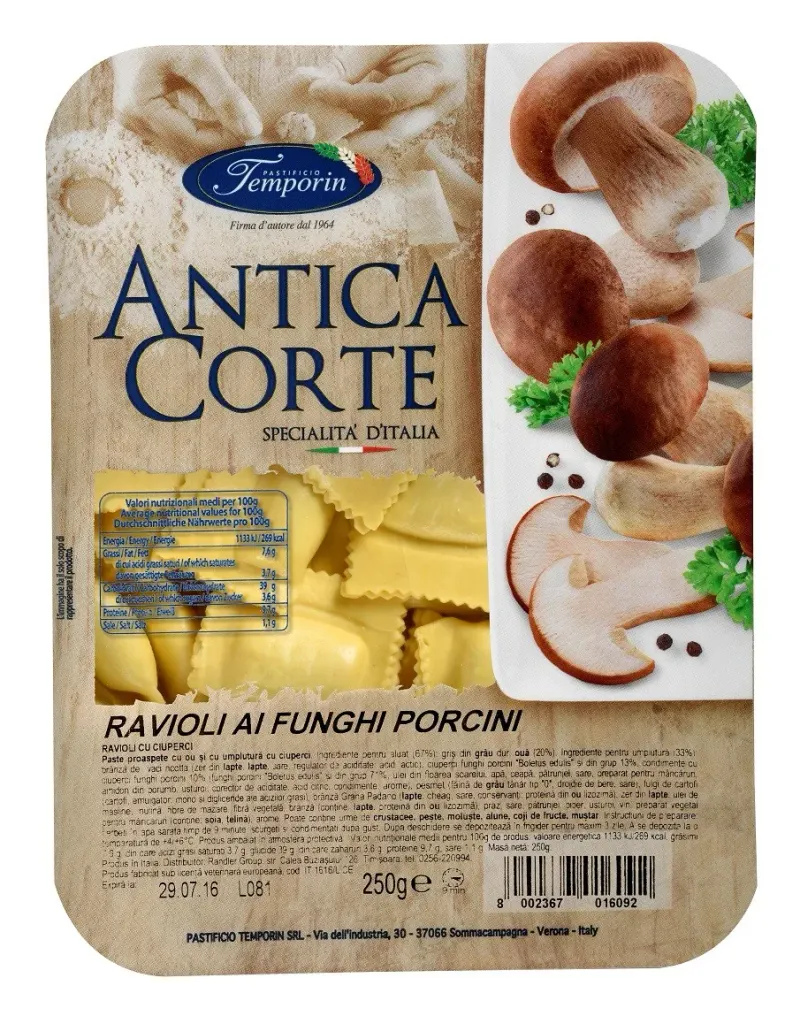 ANTICA CORTE Ravioli cu Ciuperci 250 g