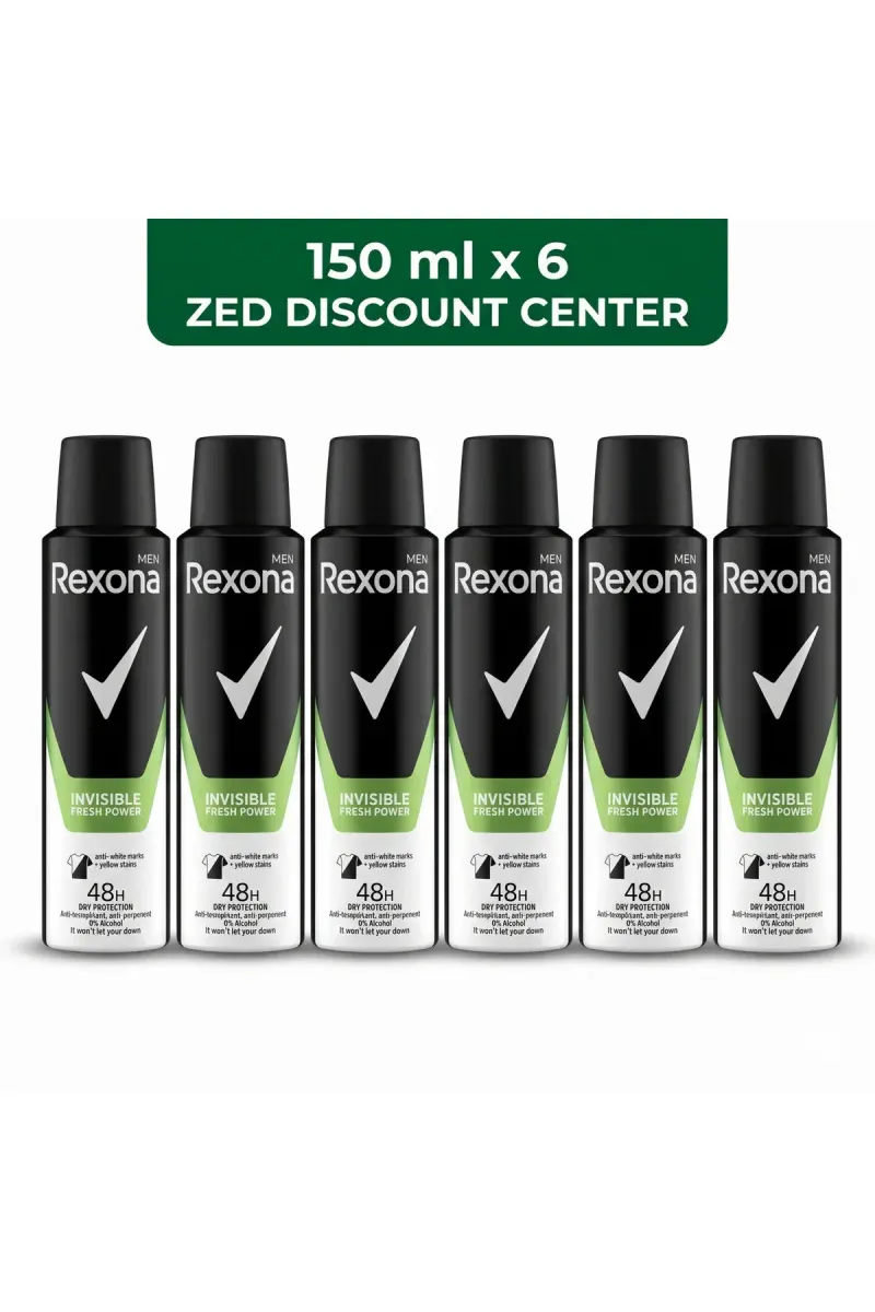 Men Invisible Fresh Power 48H - 150ml x6