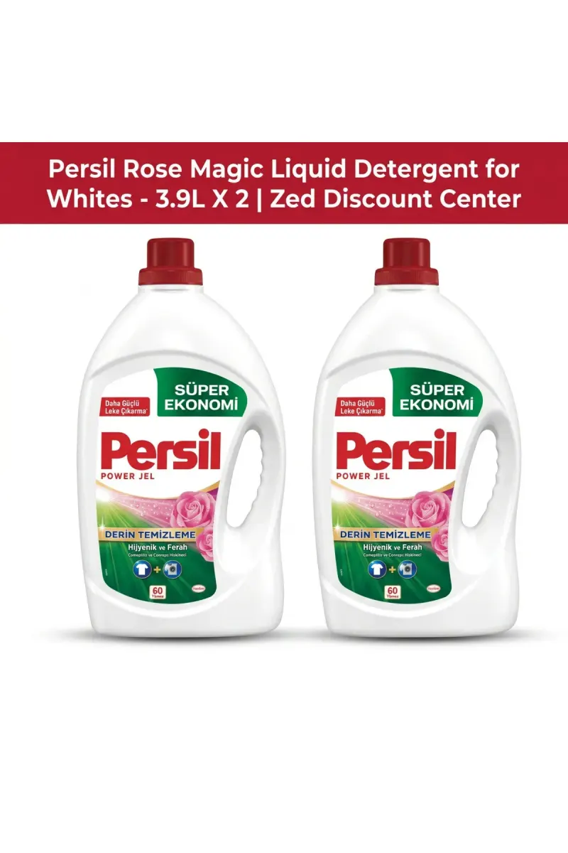 Rose Magic Liquid Detergent for Whites - 3.9L X 2 (Total : 120 Washes)