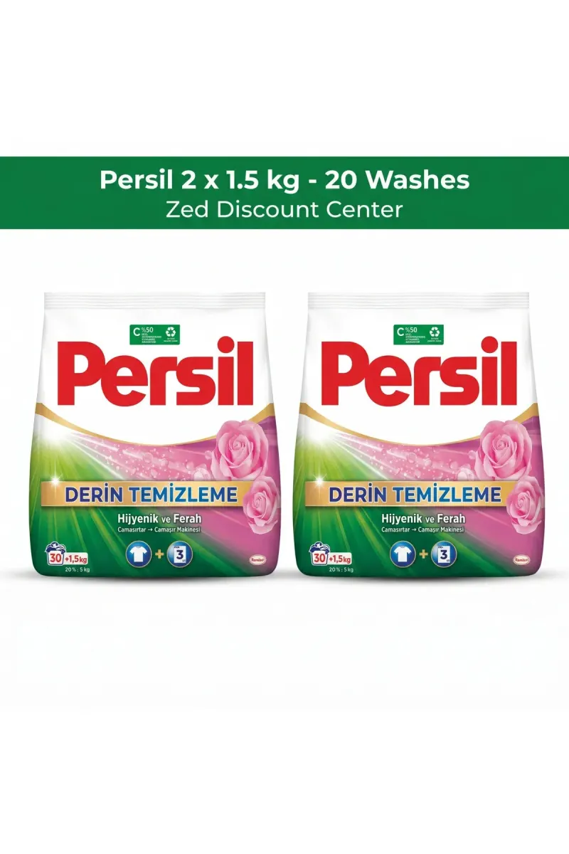 Rose Magic Powder Detergent 1.5 kg x2 (Total 20 Washes)