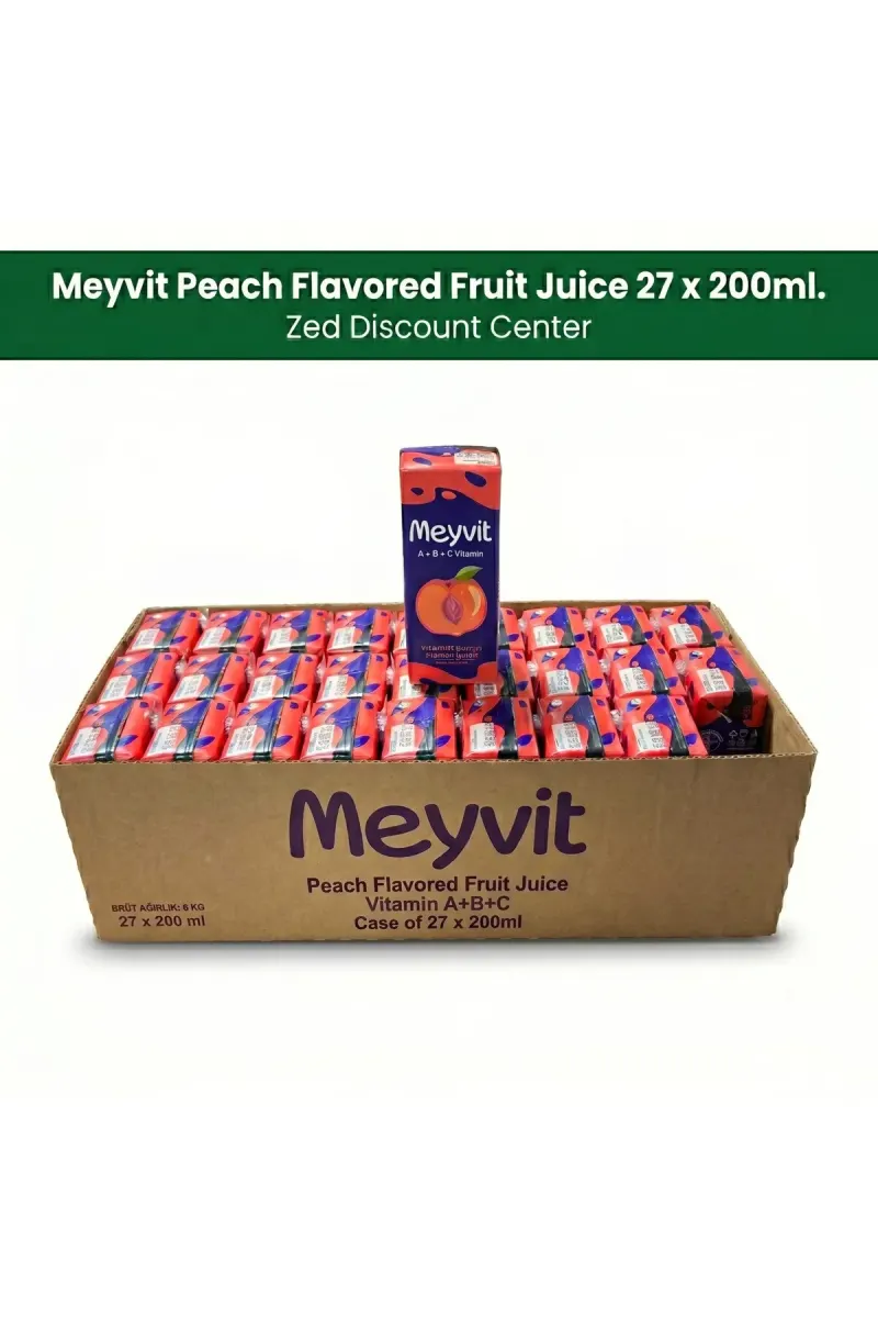 Peach Flavored Fruit Juice, 27 x 200 ml.