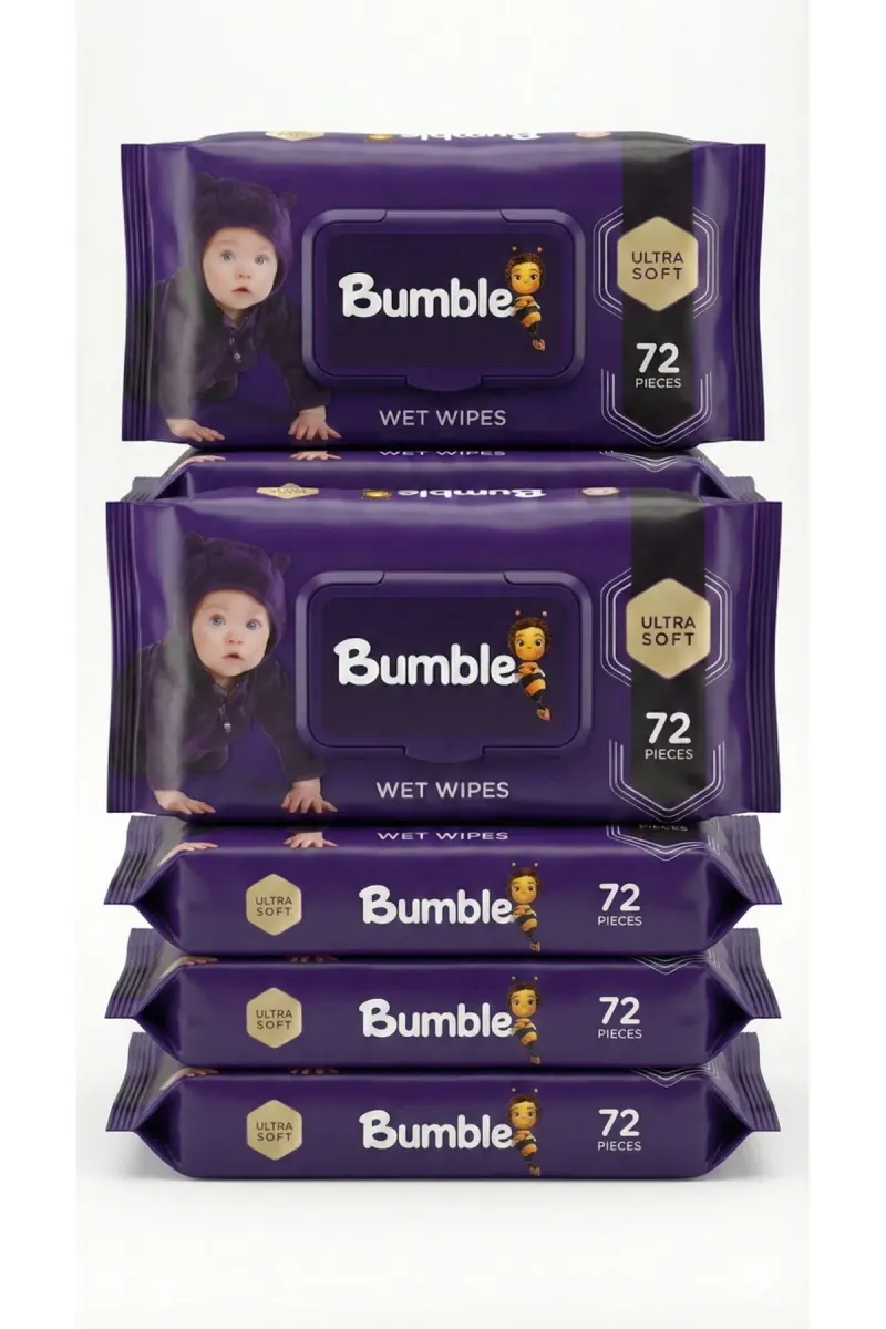 baby wet wipes - 6x72pcs