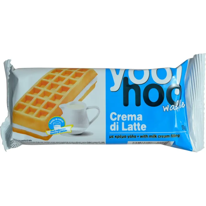 YOHOO Vafa Sandwich cu Crema de Lapte 12 x 50 g