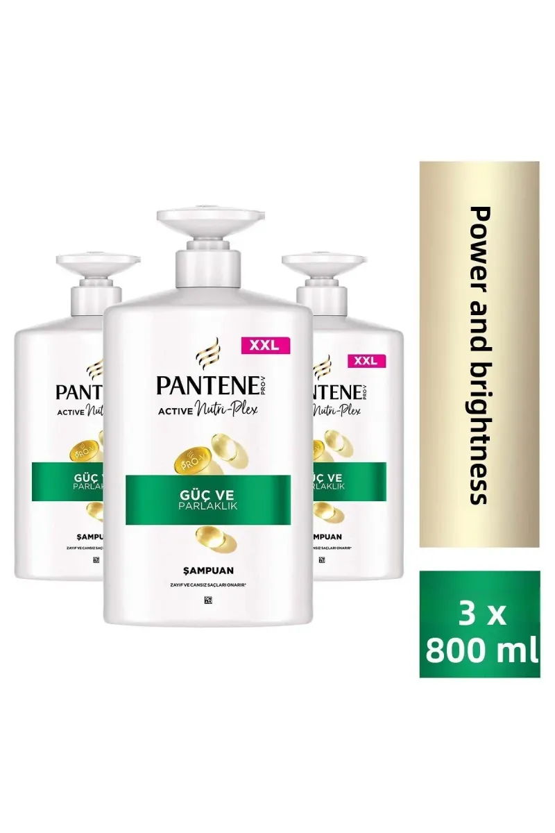 "Pro-V Strength and Shine Shampoo 800 ml Pump Bottle. For Weak and Dull Hair x 3 Pack"