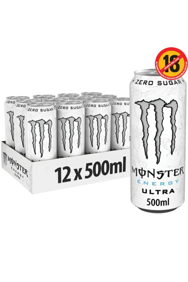 , ULTRA WHITE, ZERO SUGAR, 500 ML x 12 PIECES, BOX