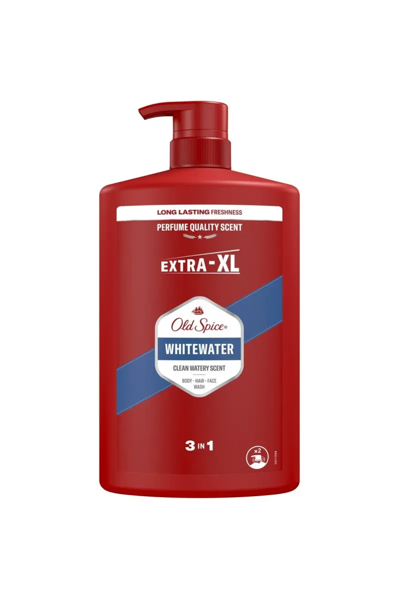WhiteWater 3 in 1 shower gel and body shampoo, 1000 ml