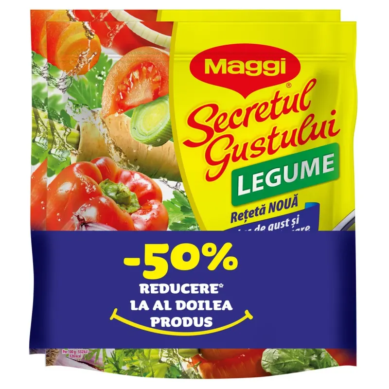 Maggi Pachet 2 Bucati x 400 g Secretul Gustului Legume 1 + 1/2 800 g