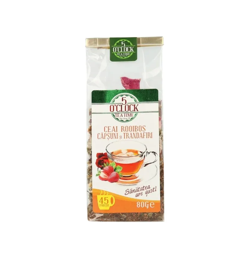 5 O'CLOCK TEA Ceai Rooibos Trandafir 80 g