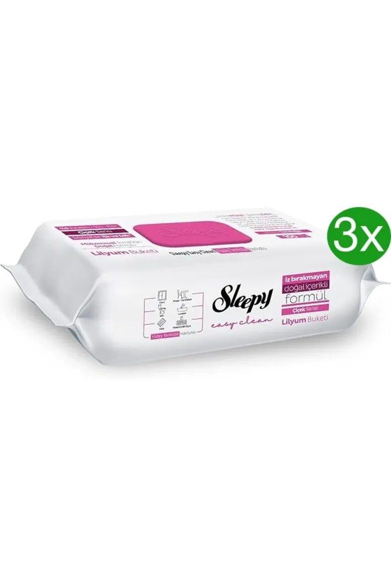 PACK - Easy Clean Multi-Surface Wet Wipes Lilyum Bouquet, 3 x 100 pcs./pack, 300 pcs.