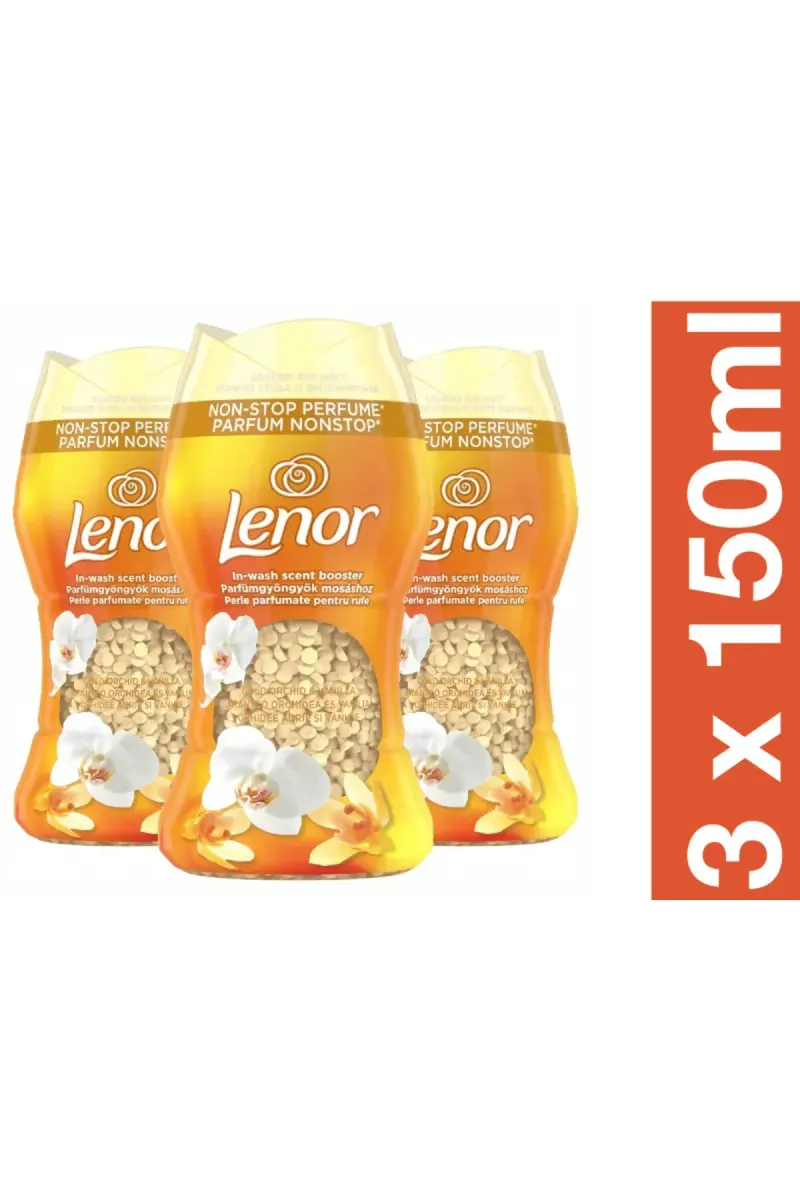 Gold Orchid&Vanilla, scented laundry pearls, 3 x150 g pack