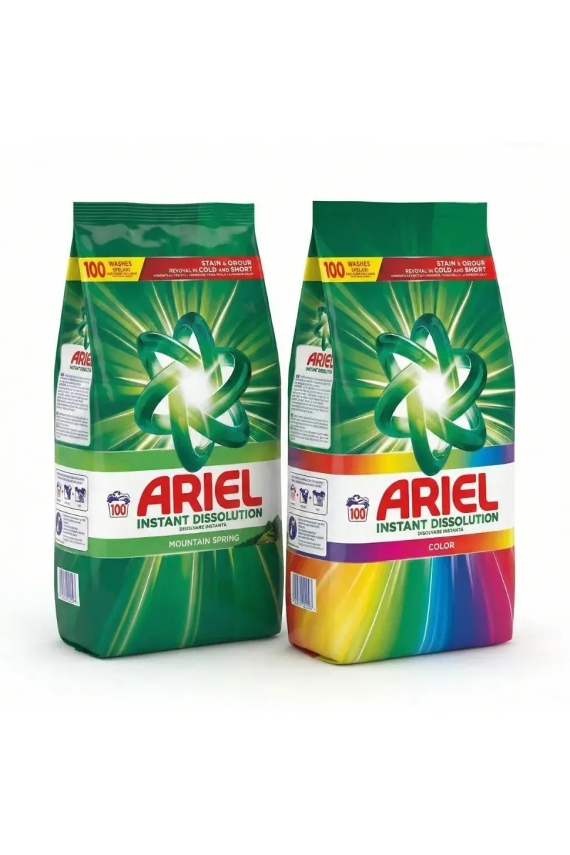 Color And Mountain Spring Automatic Laundry Detergent, Powder, 100 Washes, 6.5 kg - 2 Pack